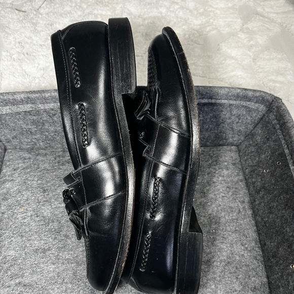 Allen Edmonds Vintage Woven Tassel Black Loafers Size 9C - Picture 4 of 7